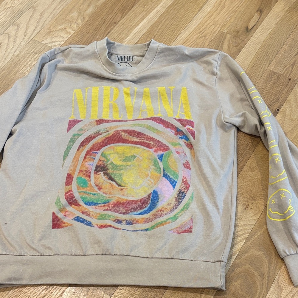NIRVANA Multicolor Graphic Crewneck Sweater
